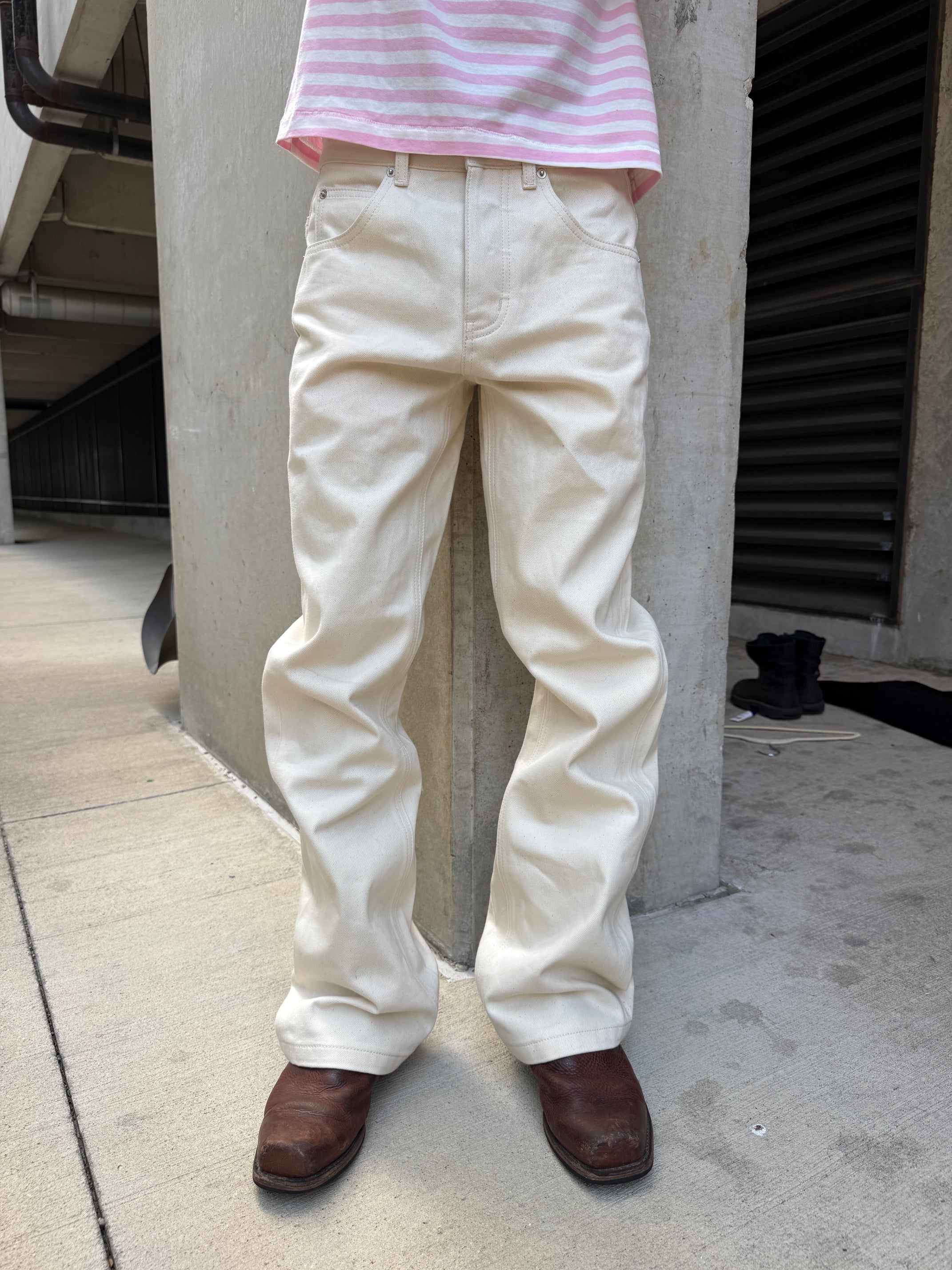 RAW CREAM SELVEDGE BOOTCUT DENIM