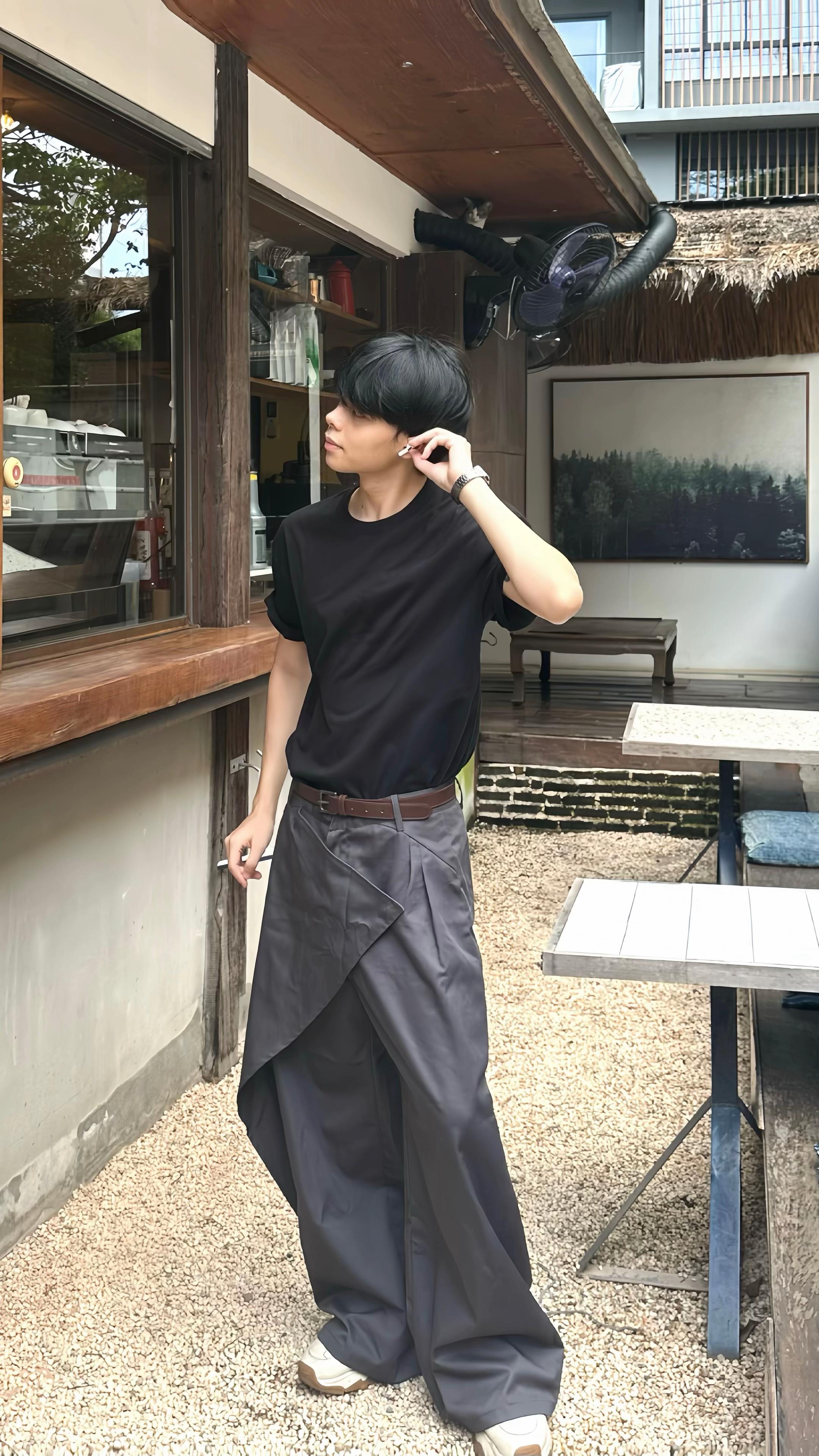 ASYMMETRICAL WRAP PANTS