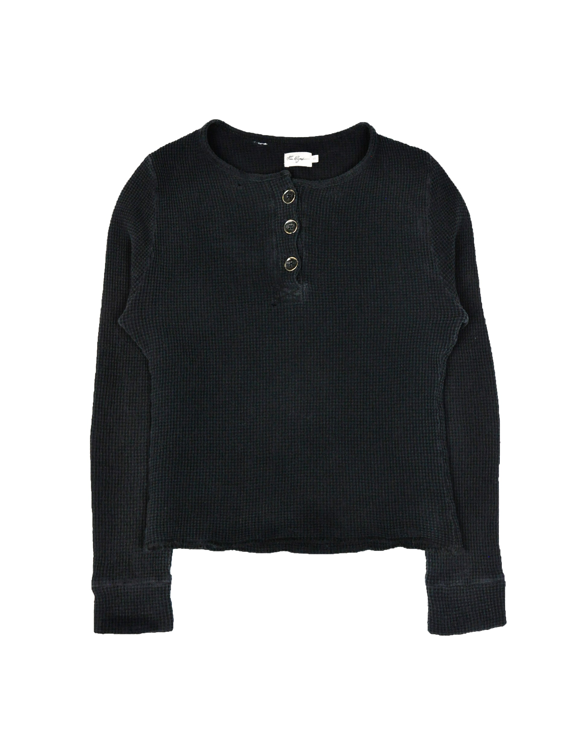 WAFFLE TEXTURED HENLEY