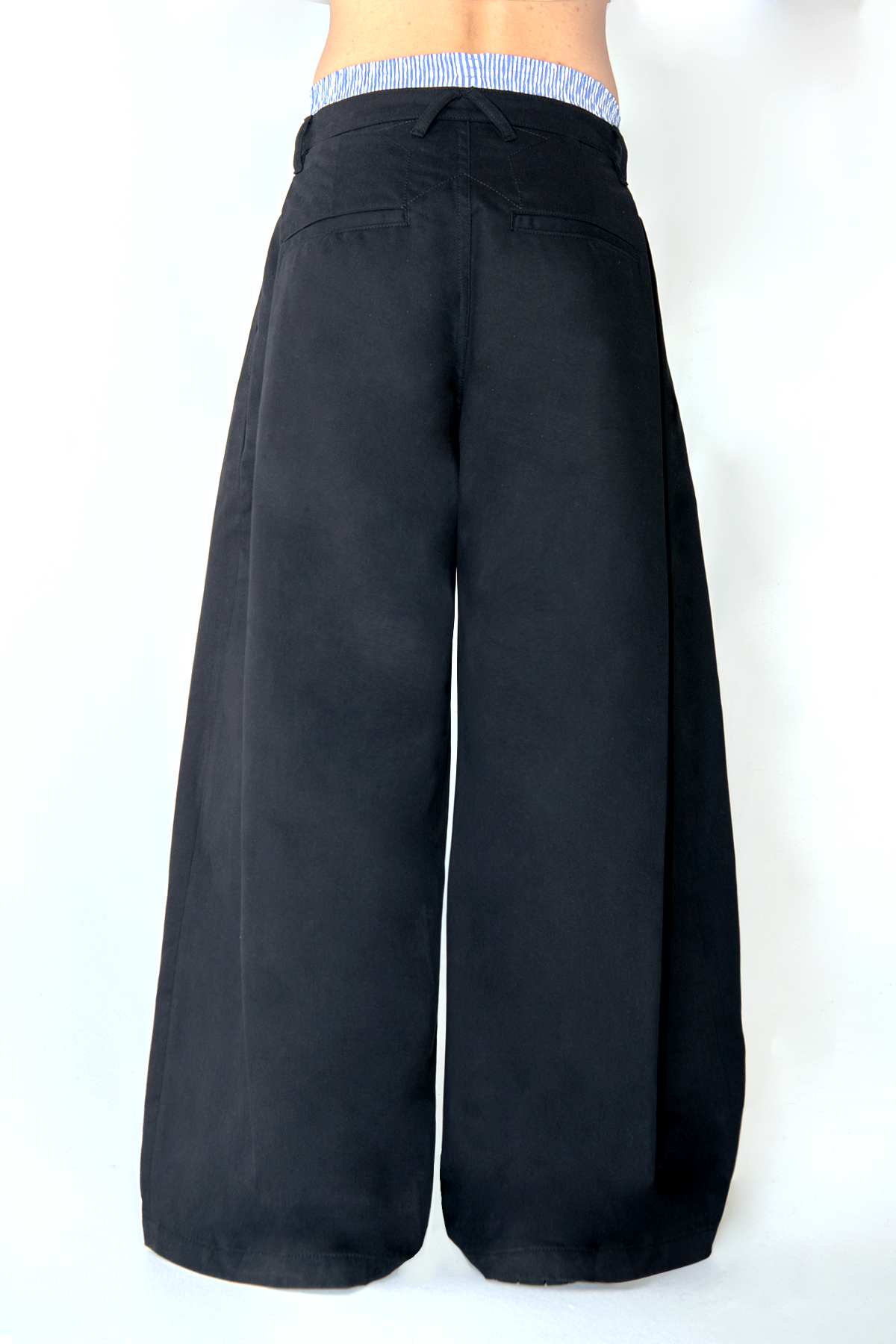 15OZ PLEATED BAGGY JEANS