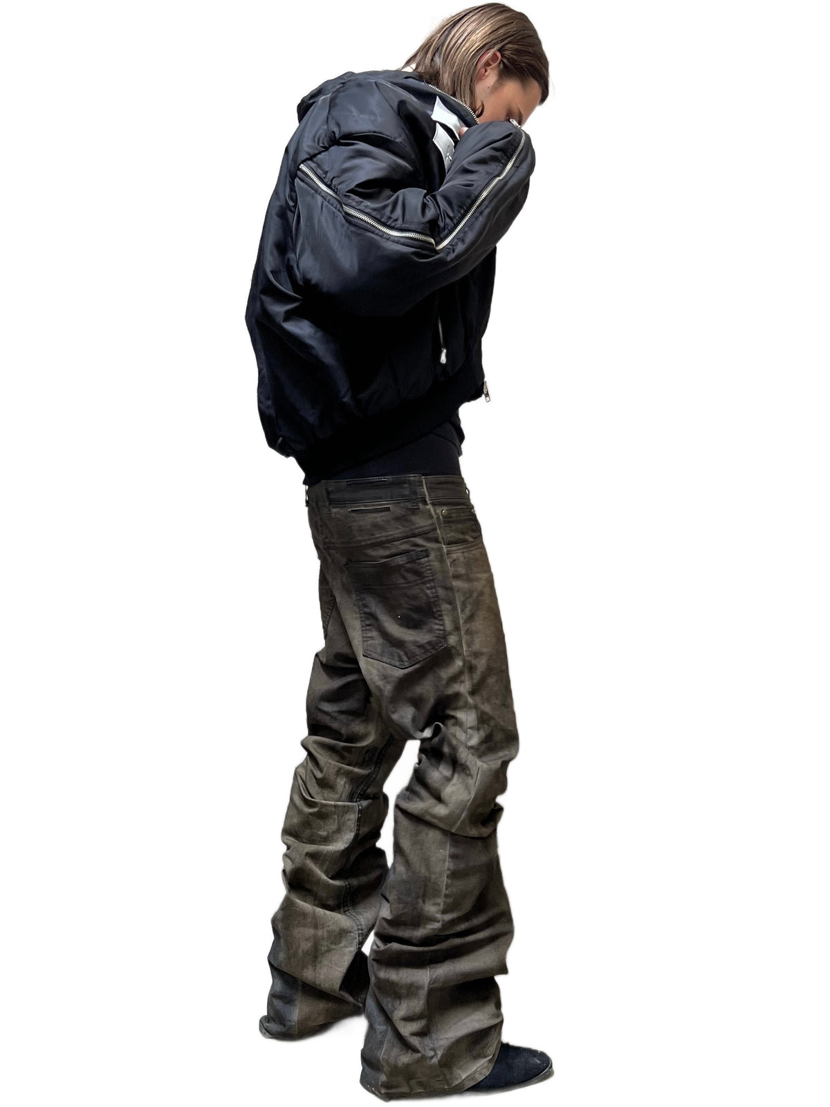 DARK BROWN MUD DENIM