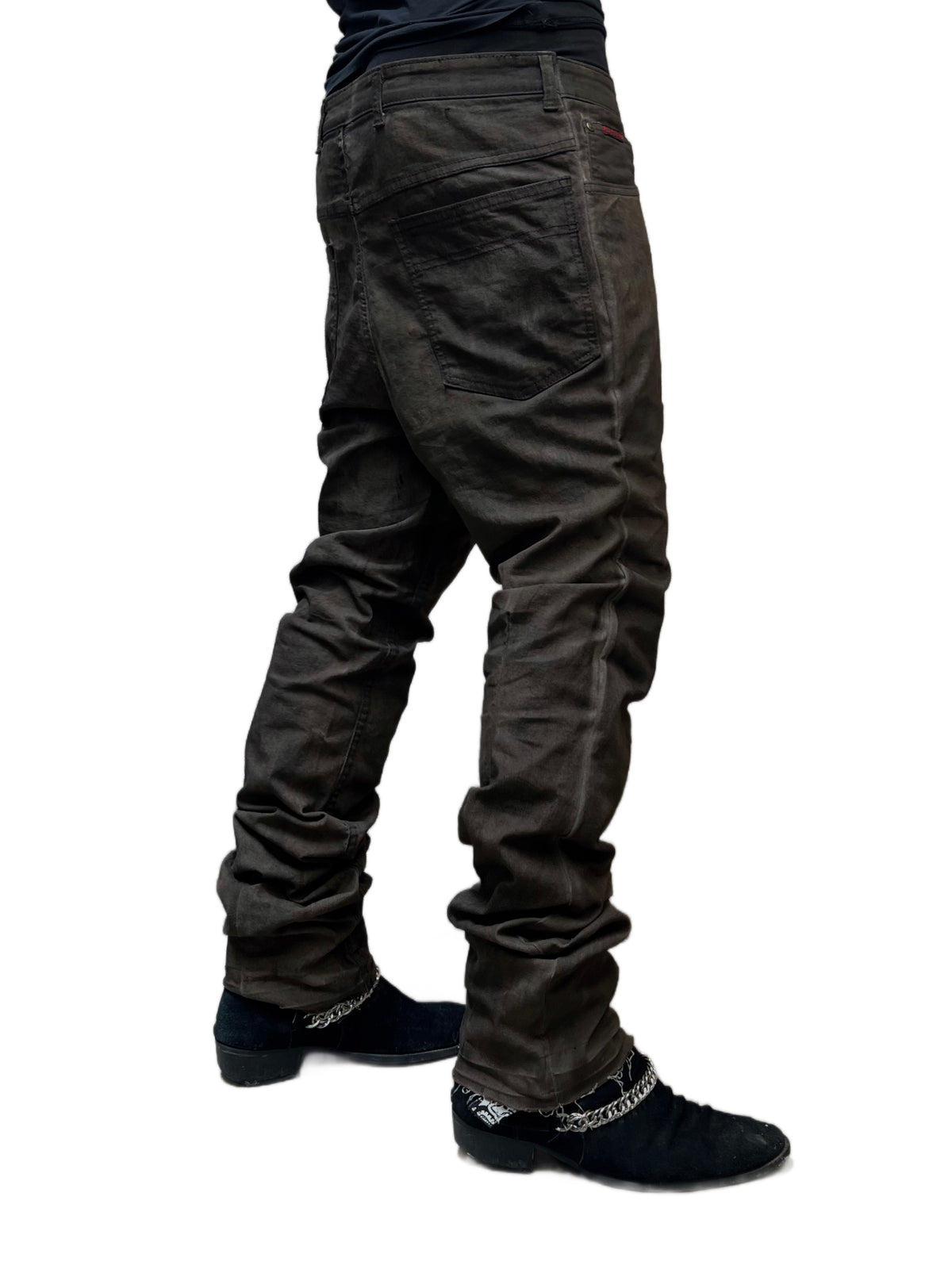 DARK BROWN MUD DENIM
