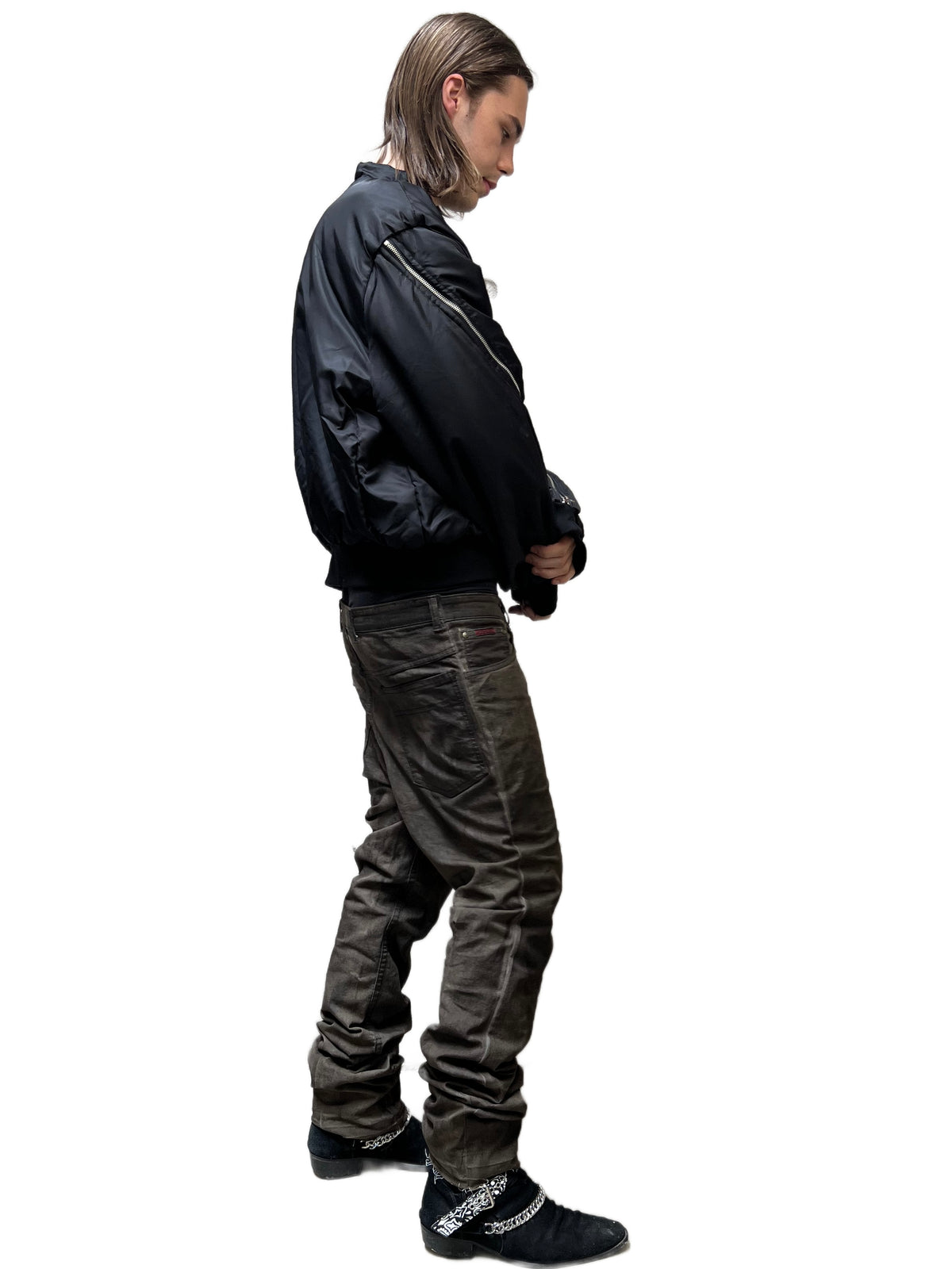 DARK BROWN MUD DENIM