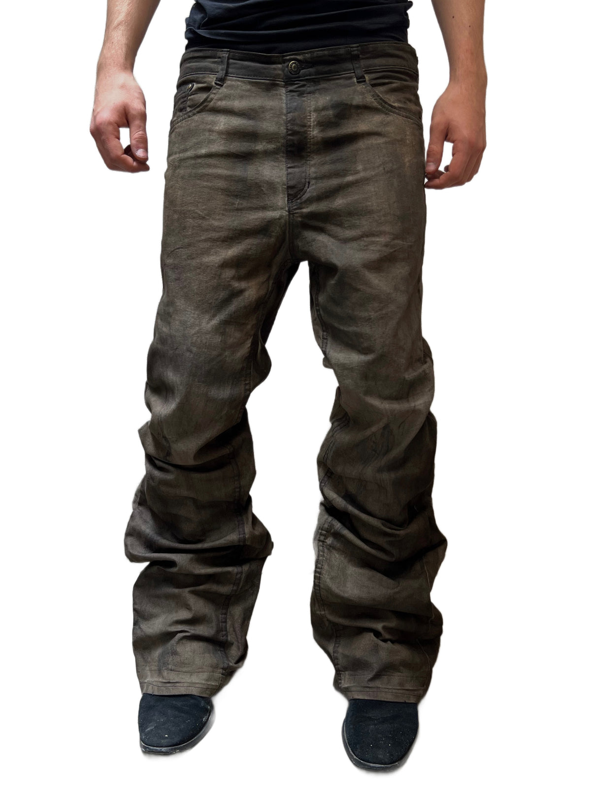 DARK BROWN MUD DENIM