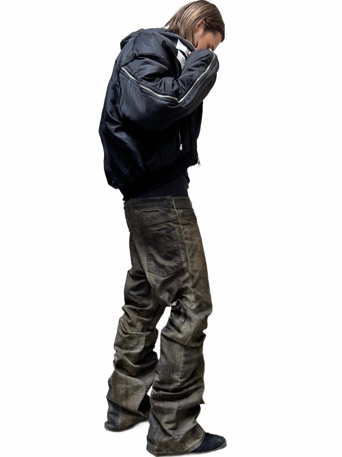 DARK BROWN MUD DENIM