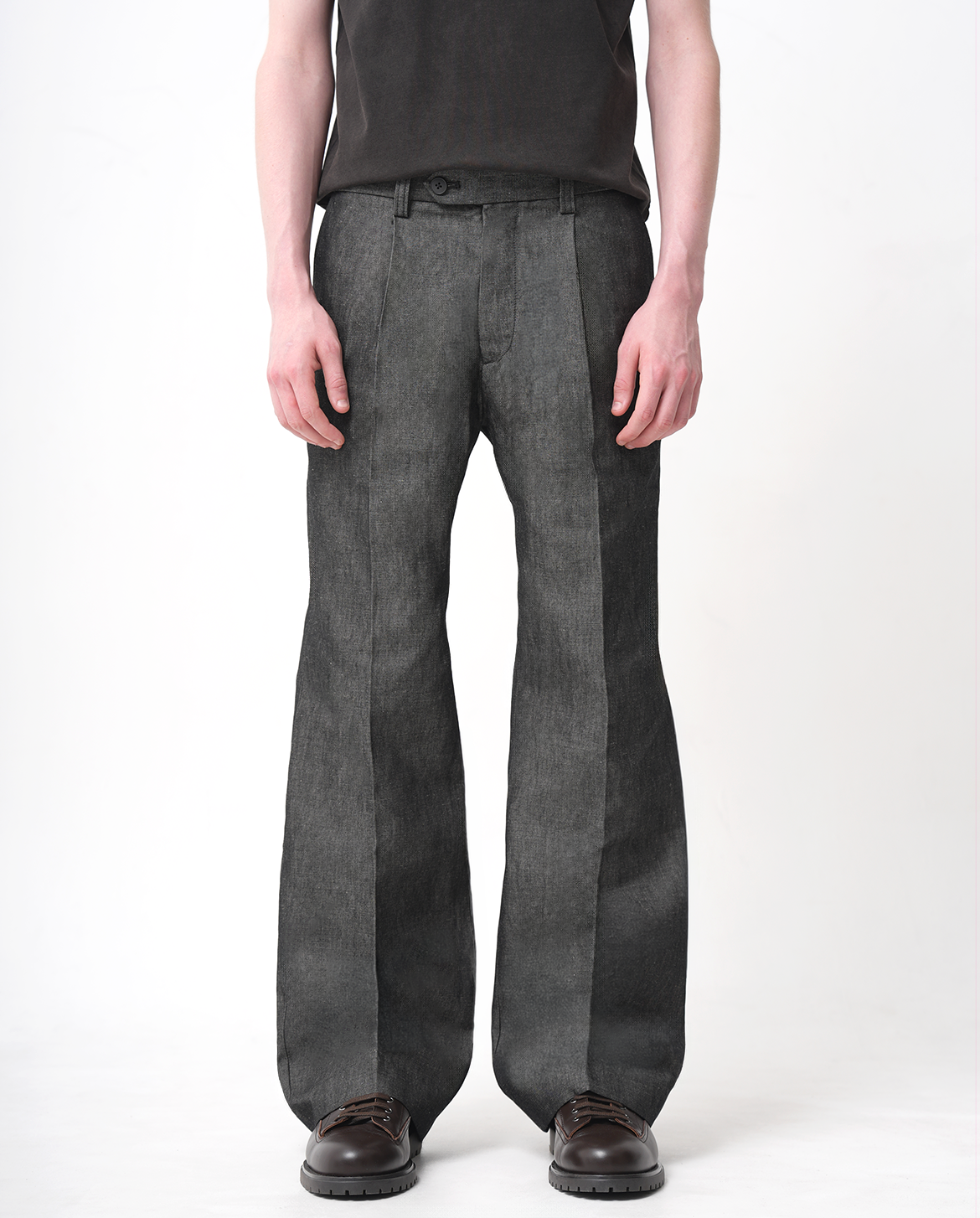 OKAYAMA LINEN PLEATED TROUSERS