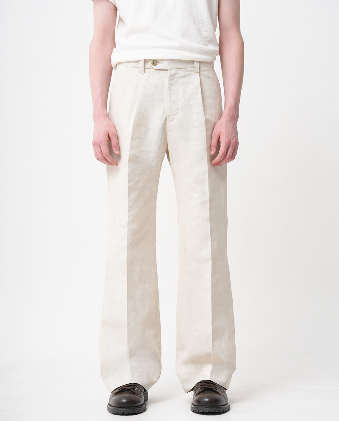 OKAYAMA LINEN PLEATED TROUSERS