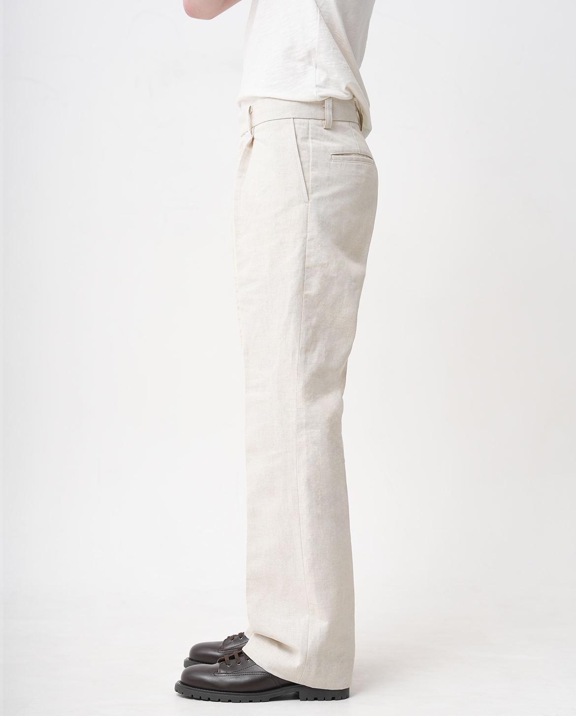 OKAYAMA LINEN PLEATED TROUSERS