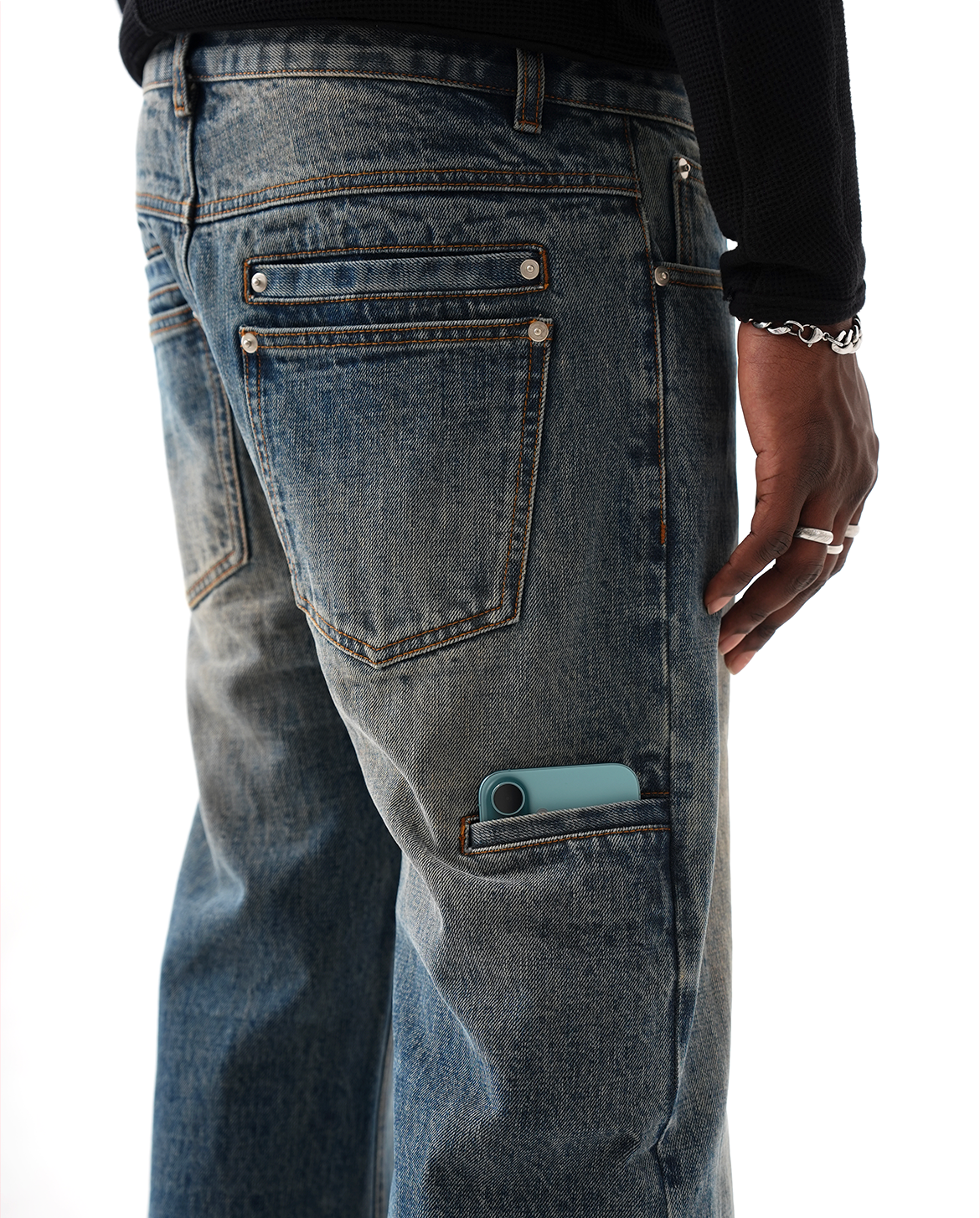15 OZ WASHED BOOTCUT JEANS