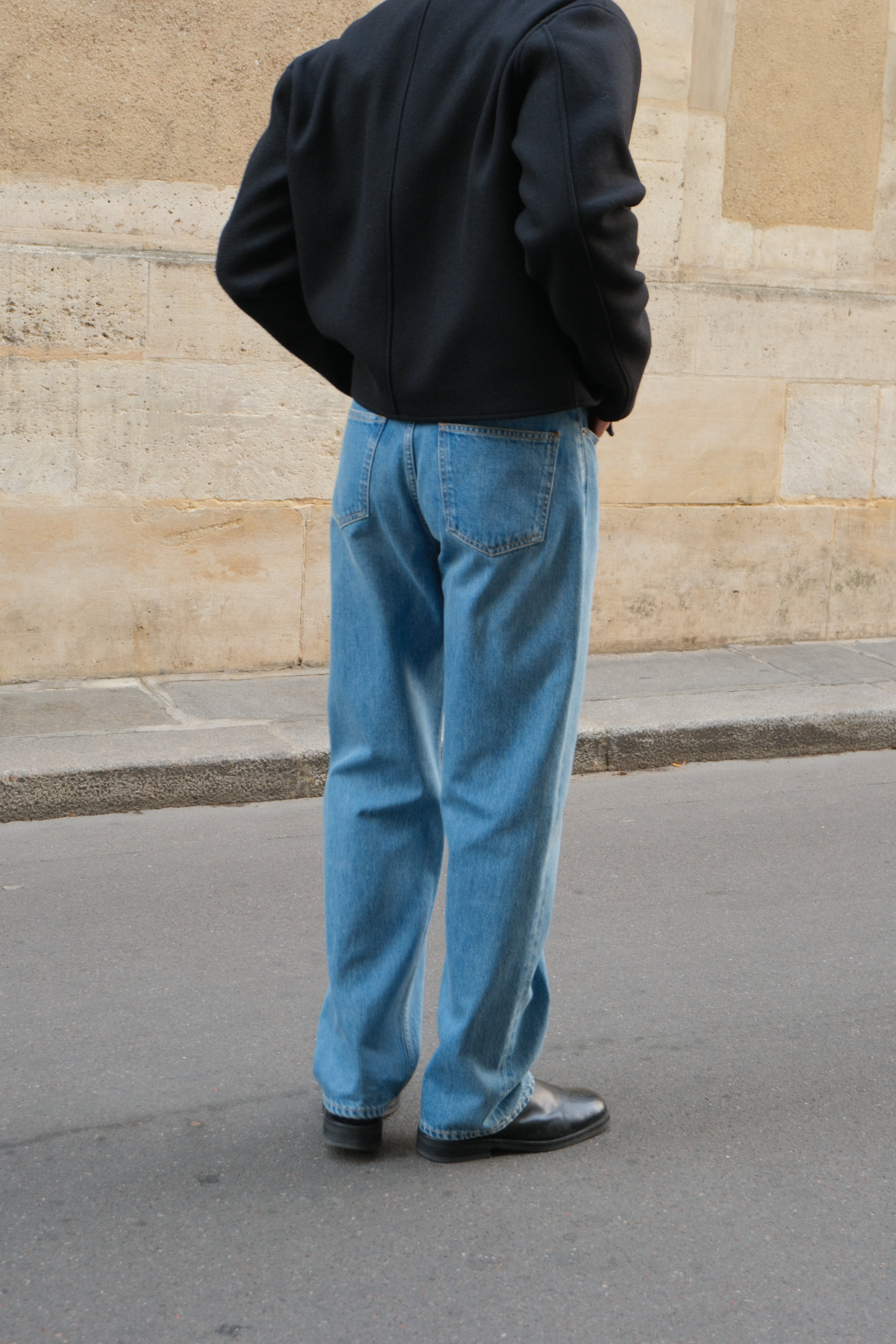 RELAXED STRAIGHT-LEG JEANS - VINTAGE BLUE