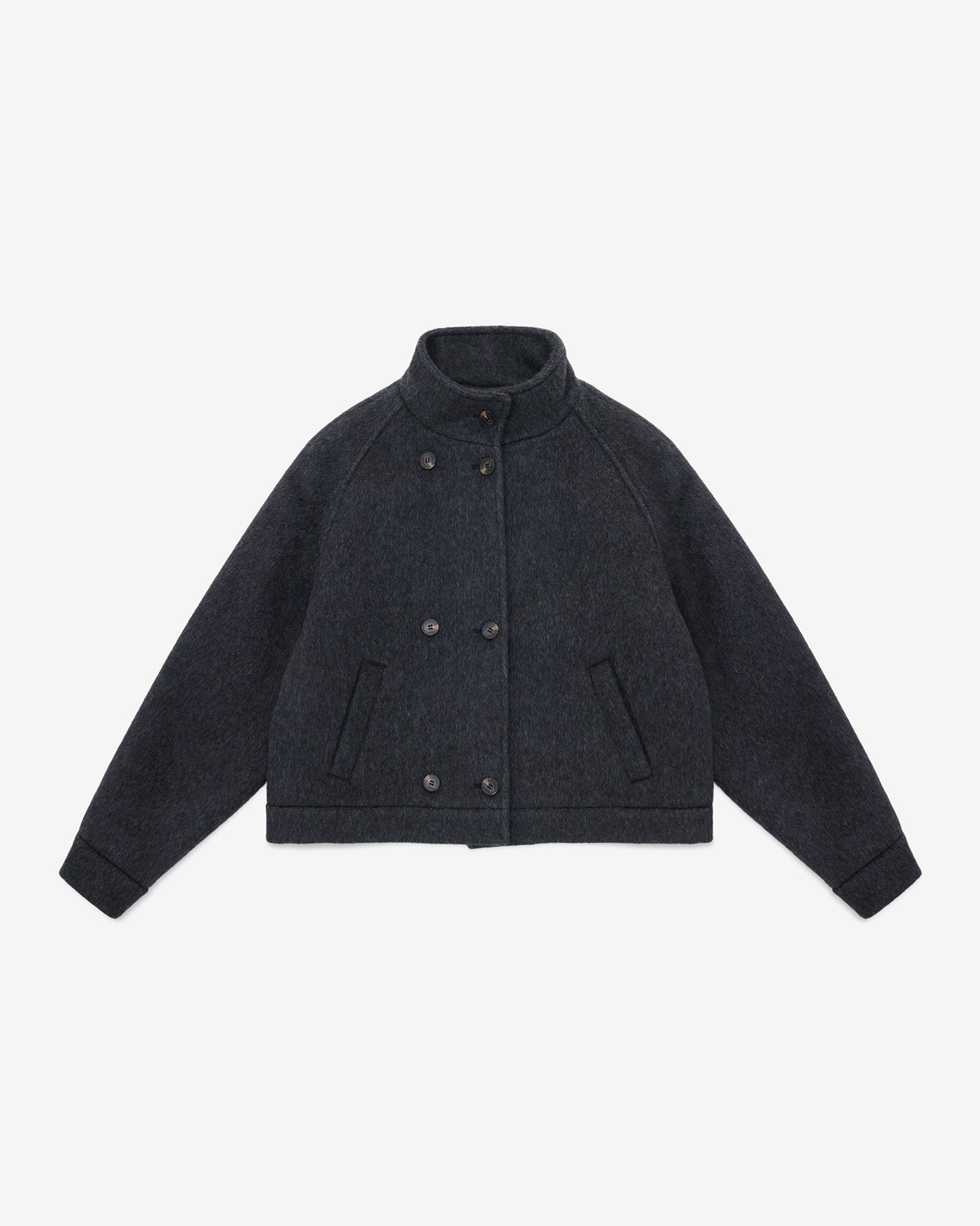 FUNNEL NECK WOOL JACKET