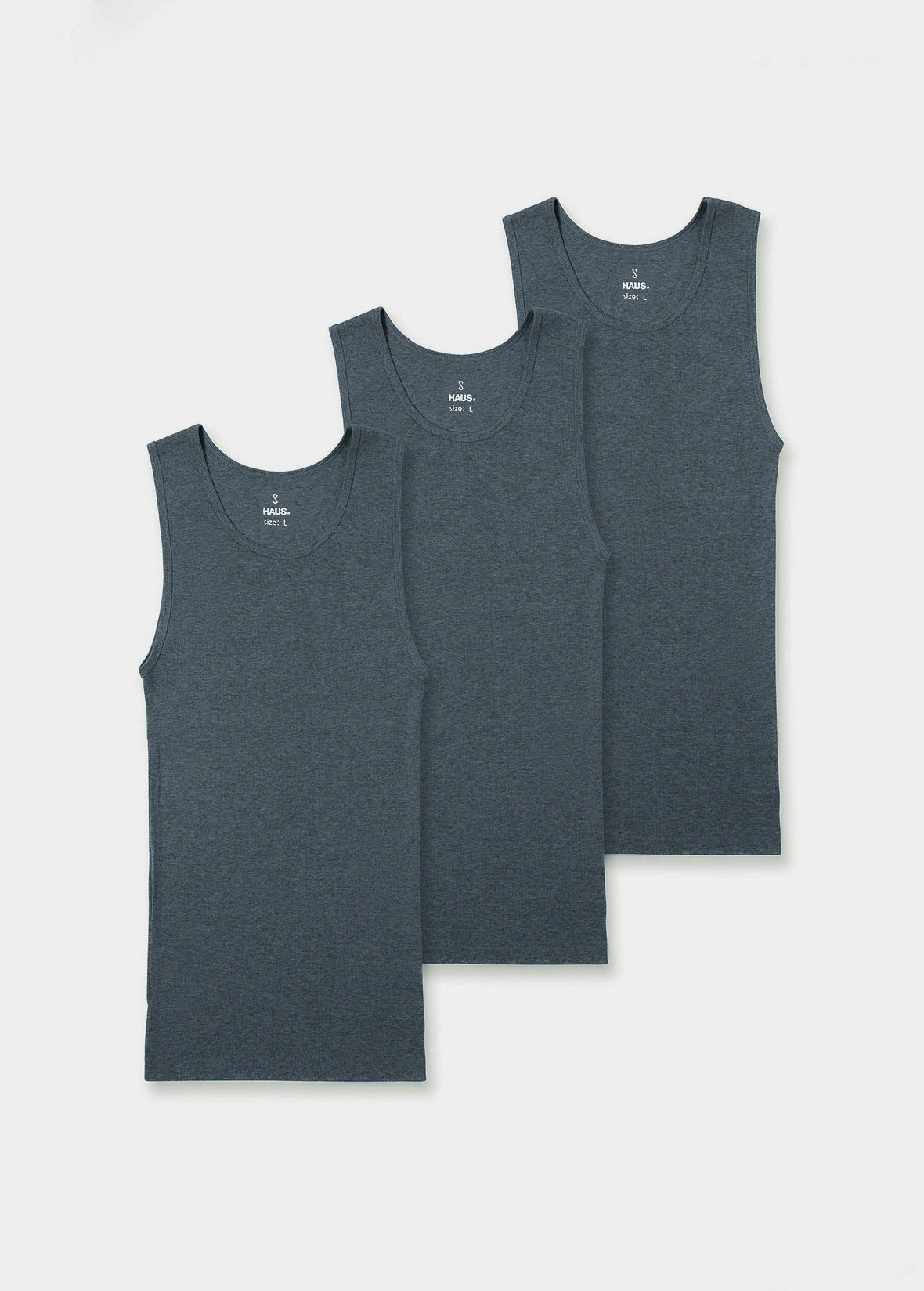 PREMIUM ULTRA-SOFT COTTON FITTED TANK 3 PACK