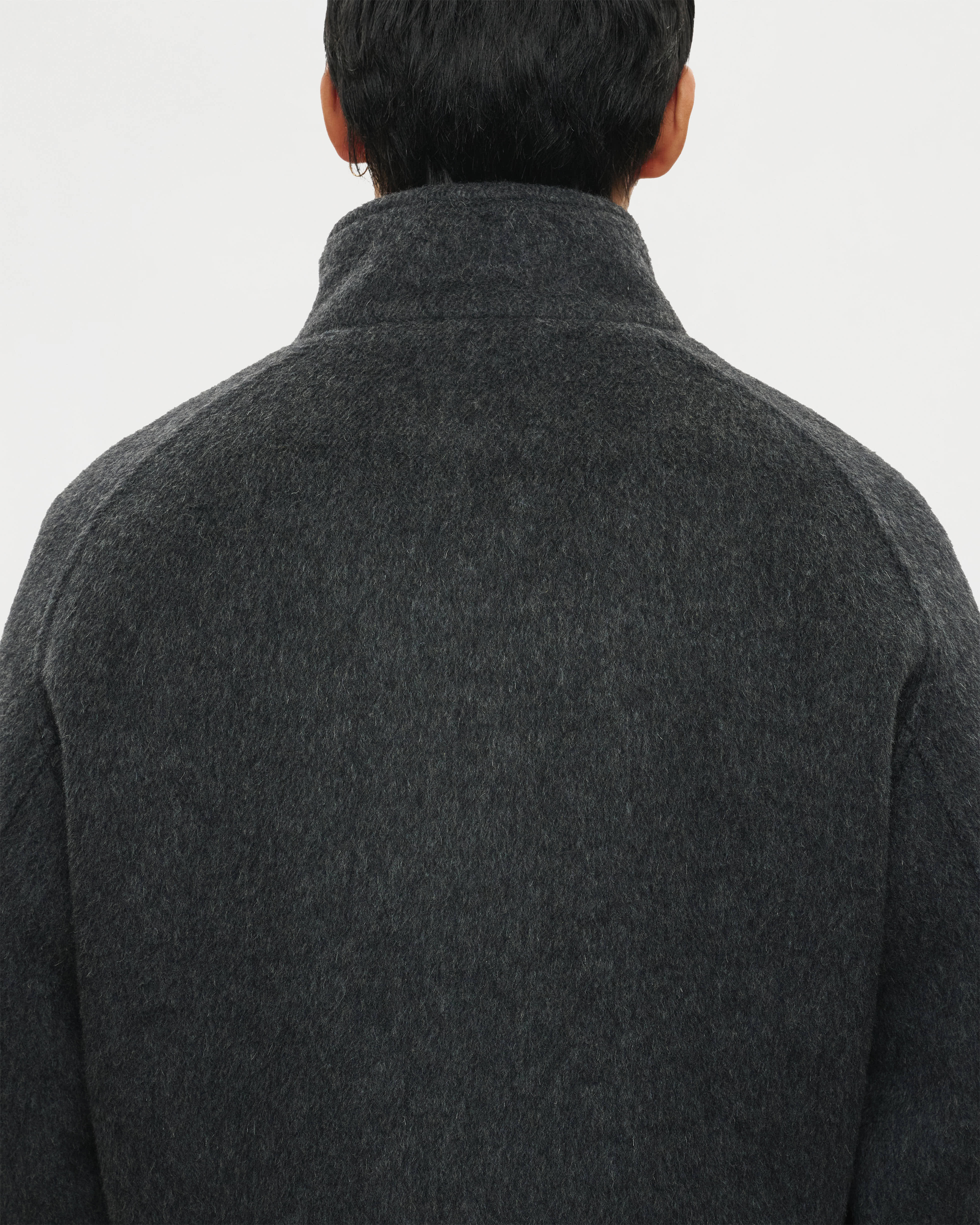 FUNNEL NECK WOOL JACKET