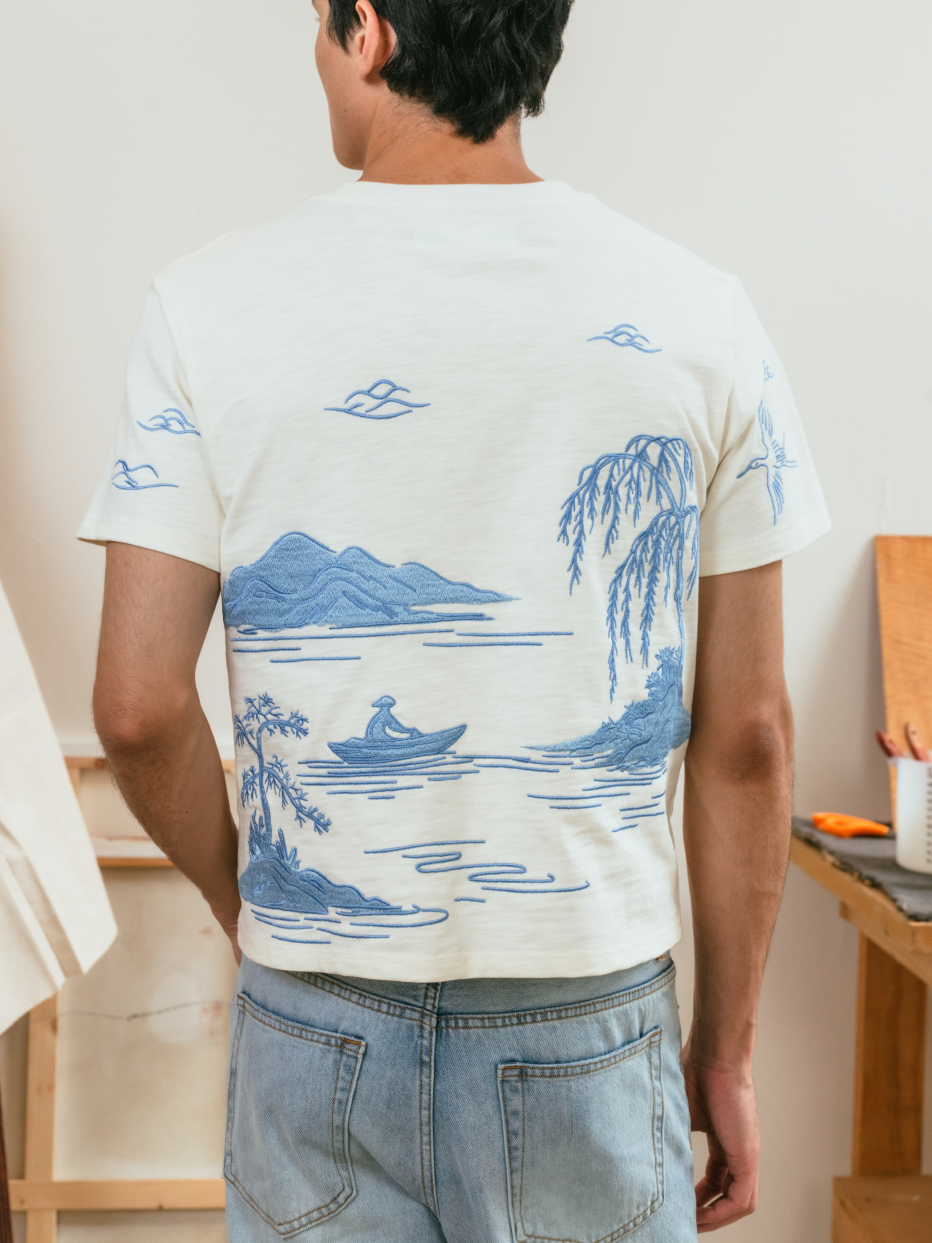 LANDSCAPE EMBROIDERY T-SHIRT