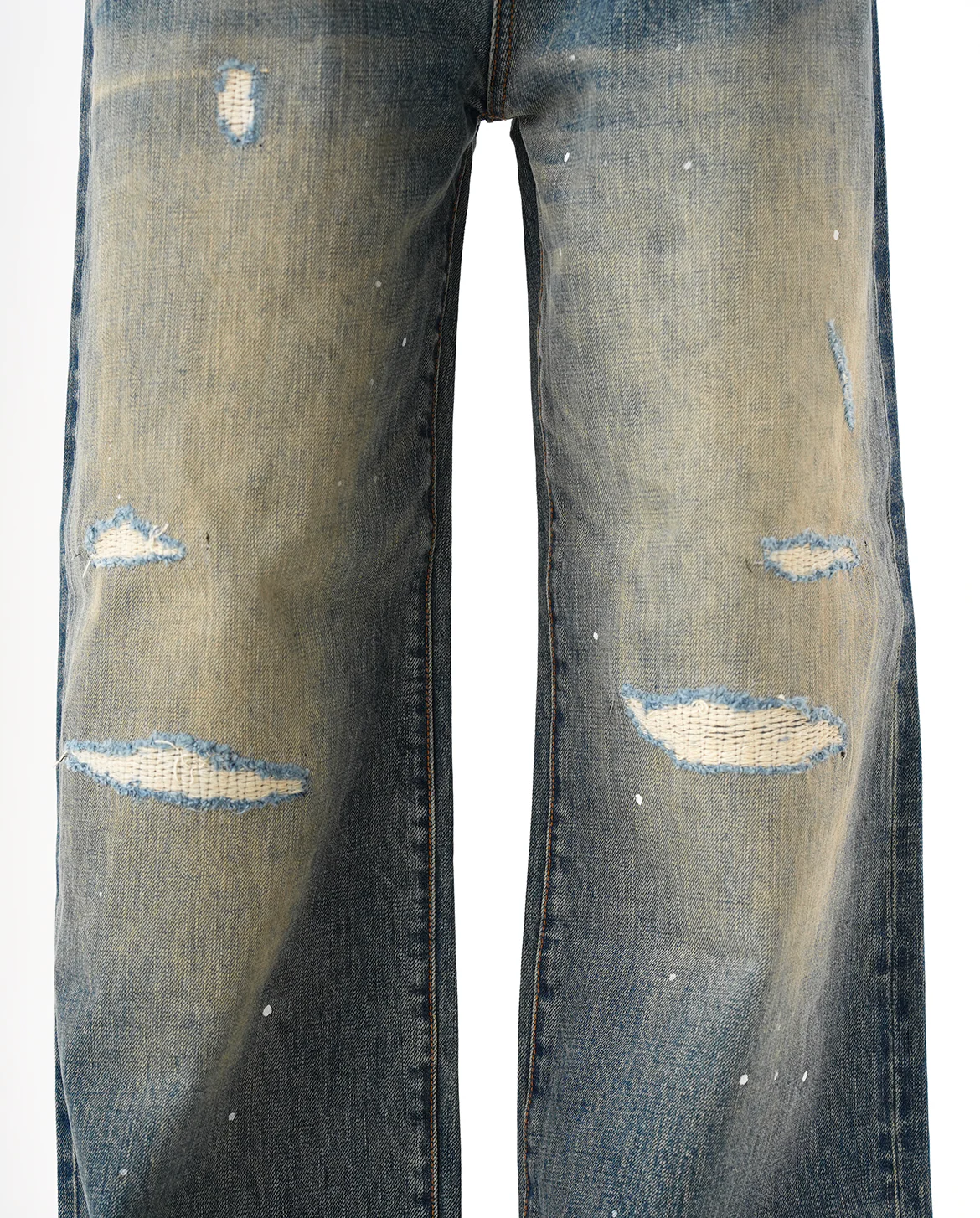 SASHIKO REPAIRED BOOTCUT JEANS