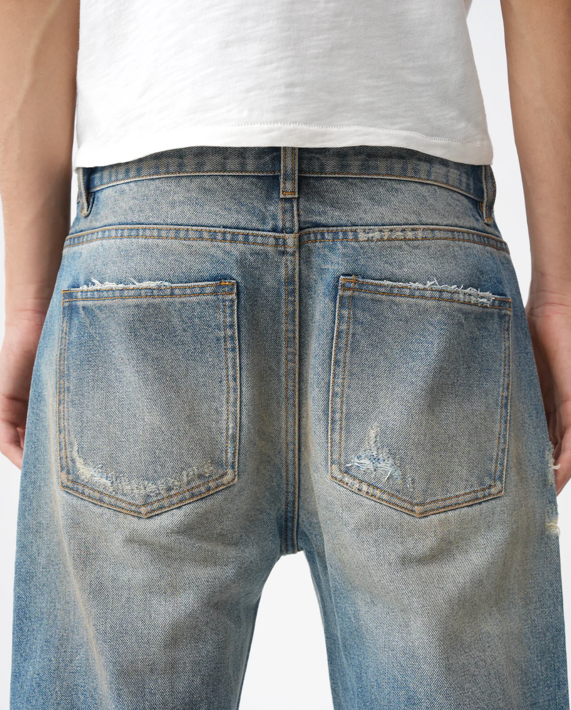 SASHIKO REPAIRED BOOTCUT JEANS