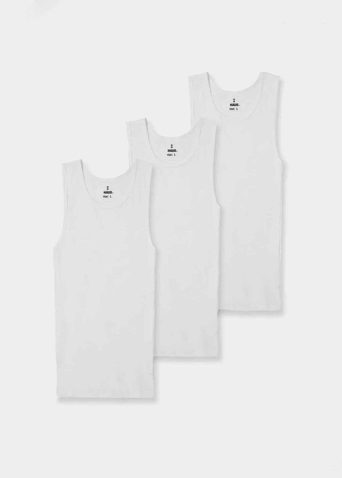 PREMIUM ULTRA-SOFT COTTON FITTED TANK 3 PACK