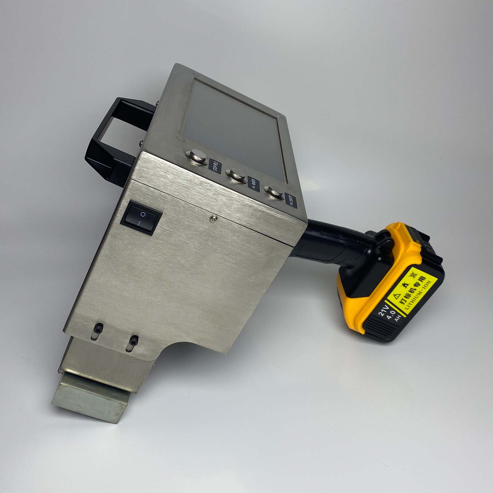 120*30mm Lithium battery dot peen marking machine With electromagnet for  Car VIN number