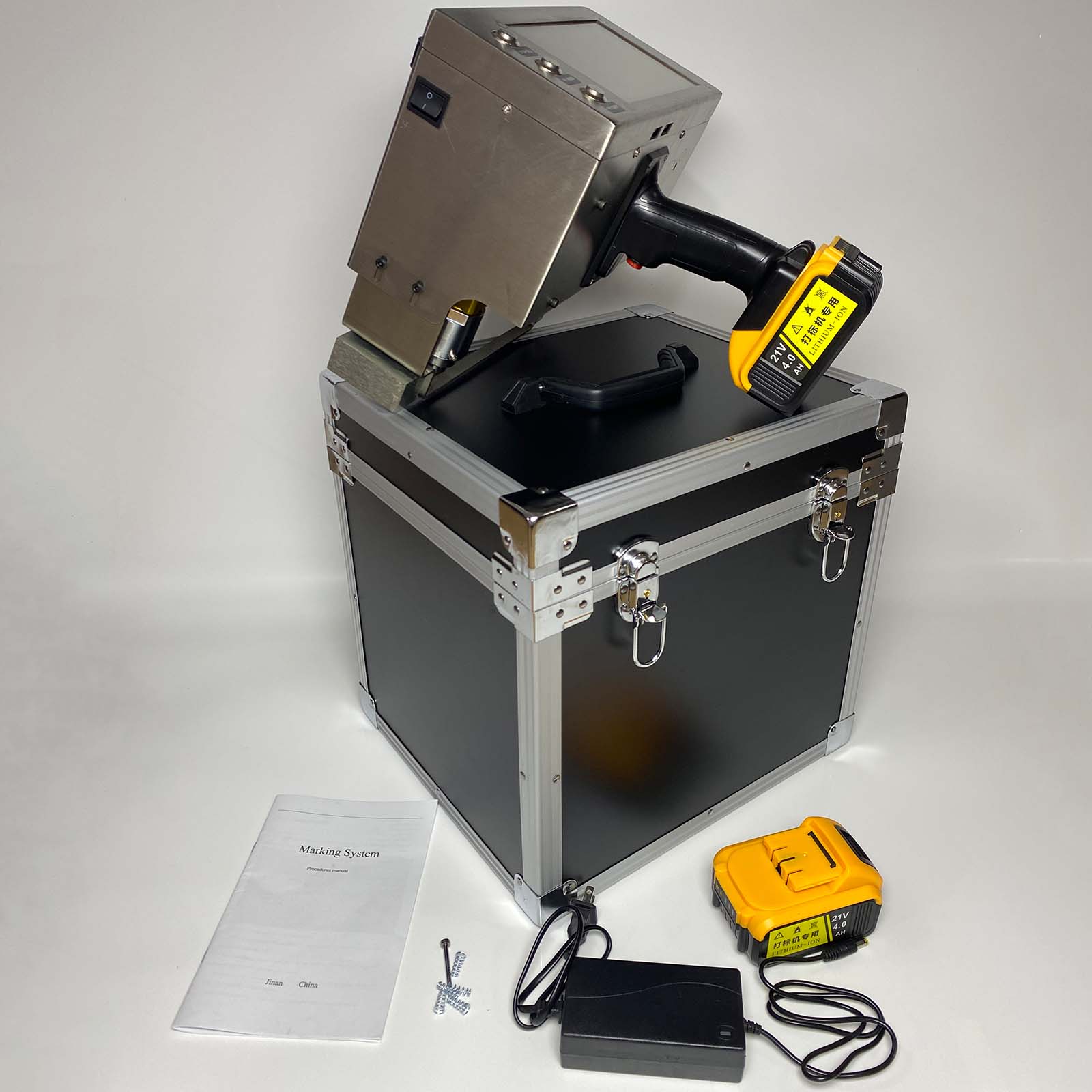 150*40mm Portable Electric Vin Number Metal Label Marking Engraving Printing Machine for Vin Code Metal Steel Printing Engraver Machinery