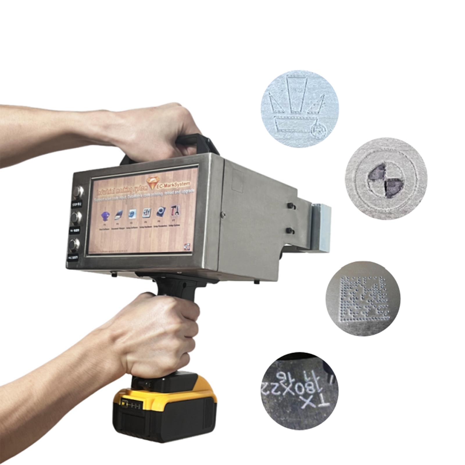 Handheld Automotive Chassis Frame Marking Code Serial Number Lithium Battery Marker Marking Machine