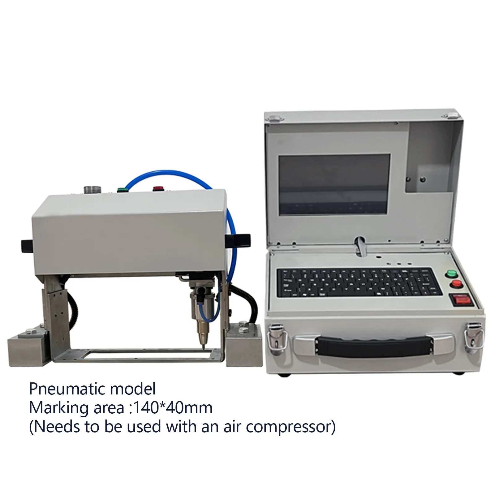 140*40mm Pneumatic model Dot Peen Marking Machines Includes a computer