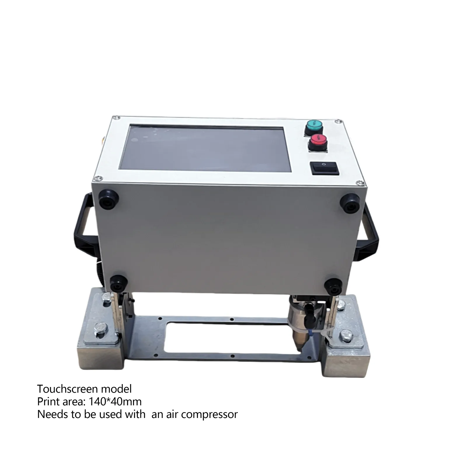 140*40mm Pneumatic Touch Screen Dot Peen Marking Machine