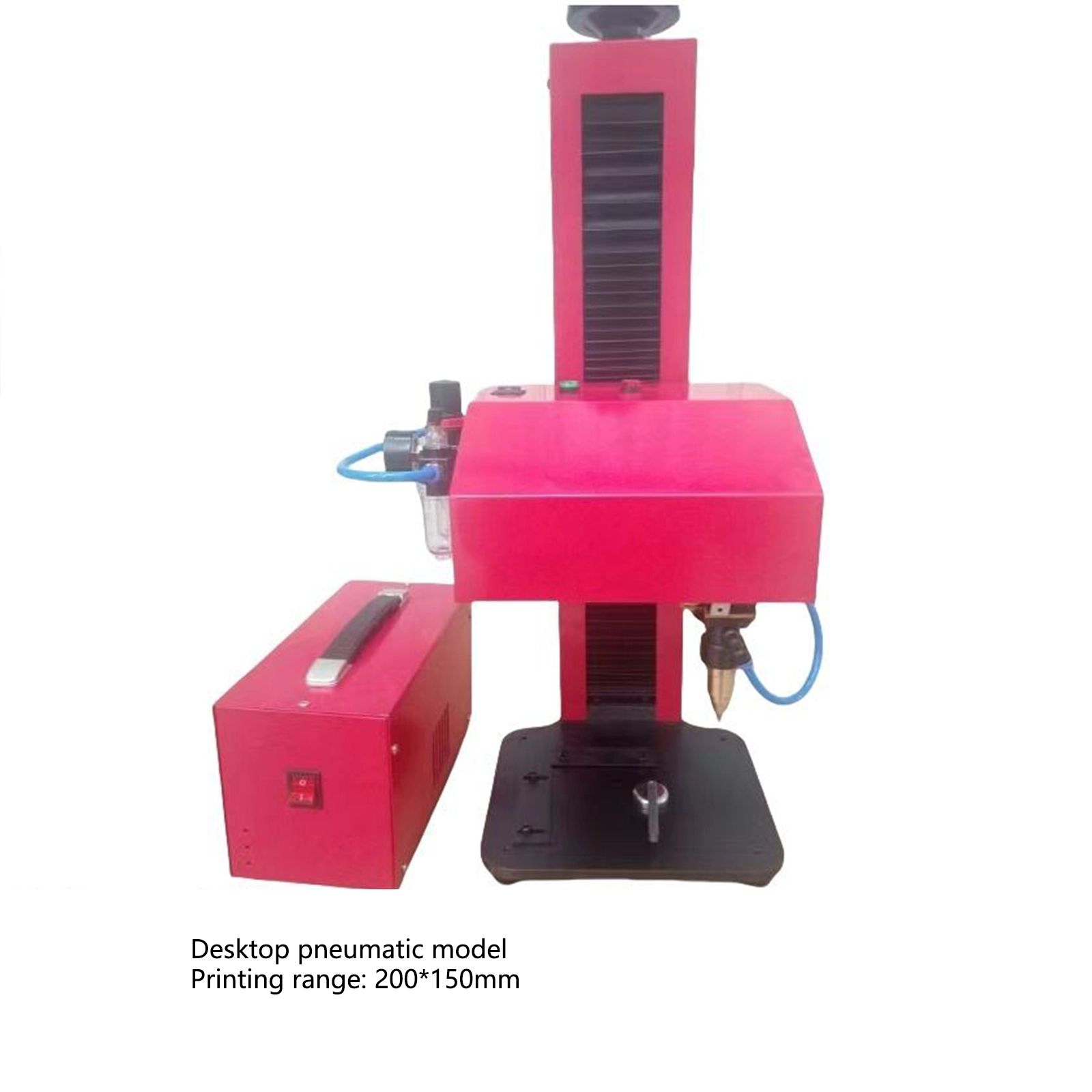 200*150mm neumatic Marking Machine Dot Pin Marking Metal Iron Plate Stainless Steel Copper Pneumatic Dot Peen Desktop Marking Machine