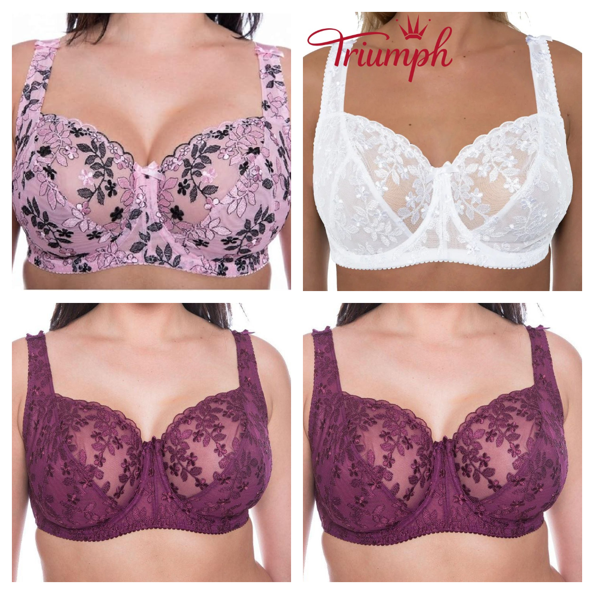 Triumph - 4 τεμάχια 🔥Σουτιέν Triumph από δαντέλα 2025