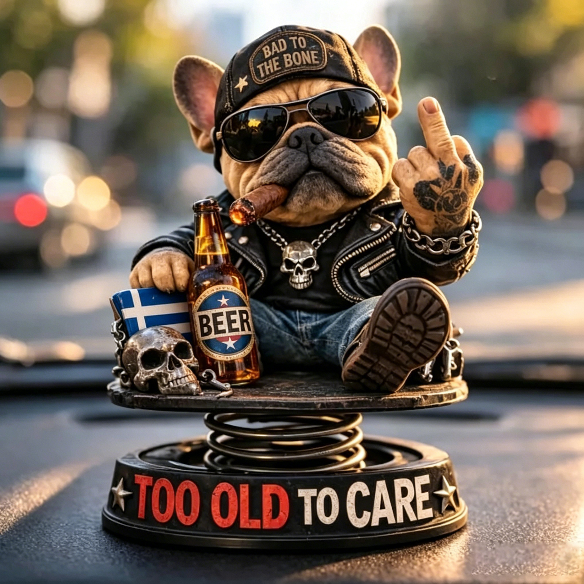 ⏰Hot Sale: Save 49%-Too Old To Care Dashhoard Bobblehead
