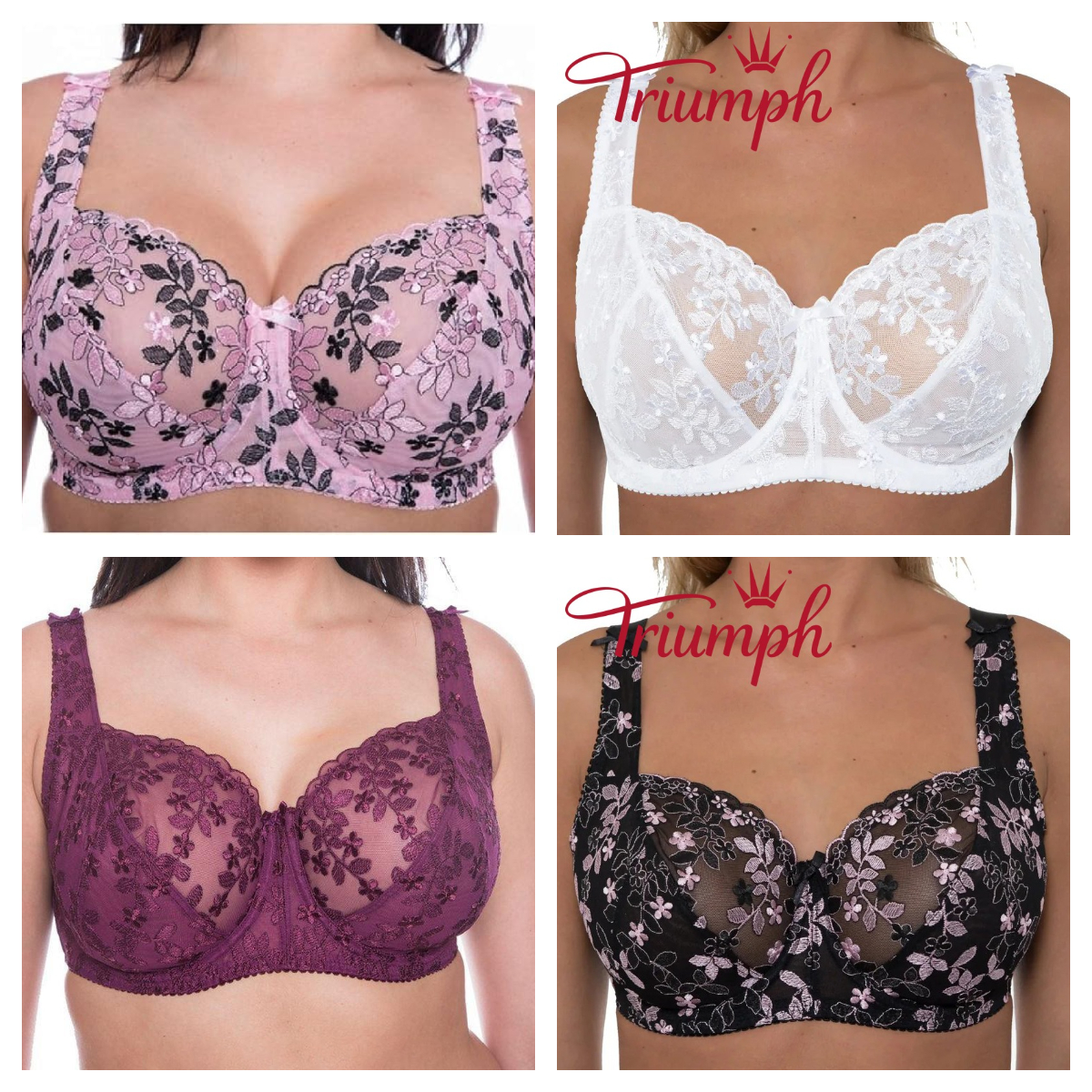 Triumph - 4 τεμάχια 🔥Σουτιέν Triumph από δαντέλα 2025