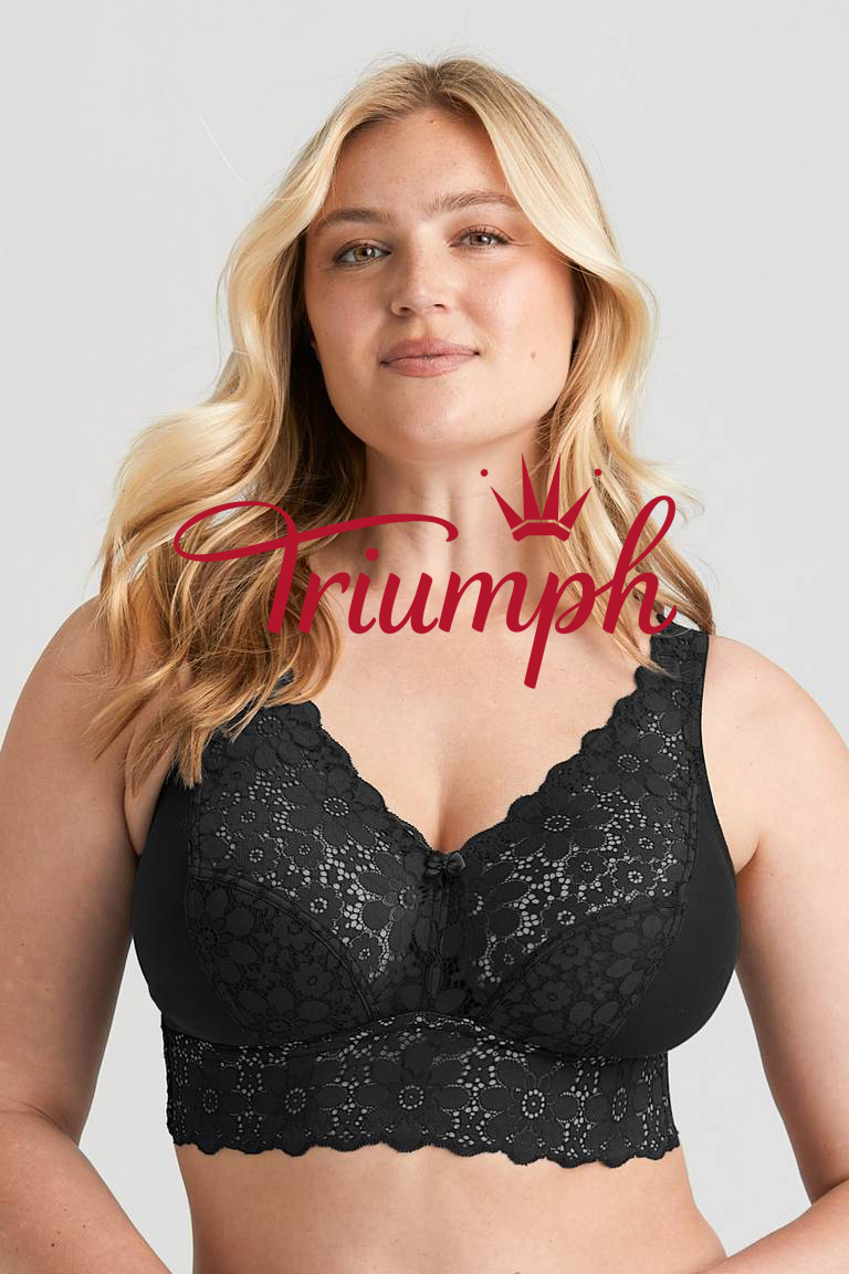 Triumph 3 pezzi 💓Reggiseno in pizzo senza ferretto ad alta copertura💓