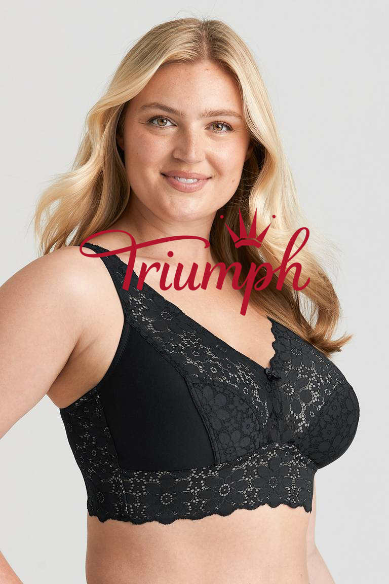 Triumph 3 pezzi 💓Reggiseno in pizzo senza ferretto ad alta copertura💓