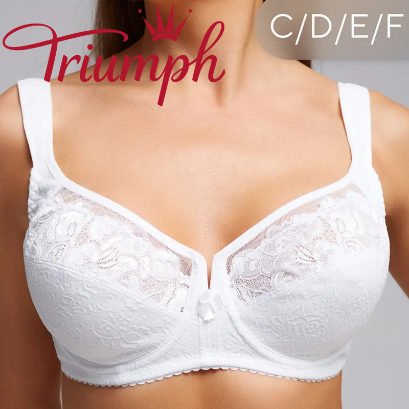 💖Σετ 4 τεμαχίων Triumph® ✨Σουτιέν με δαντέλα και απαλό cup