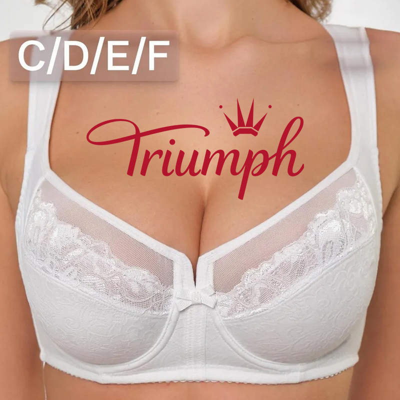 💖Σετ 4 τεμαχίων Triumph® ✨Σουτιέν με δαντέλα και απαλό cup