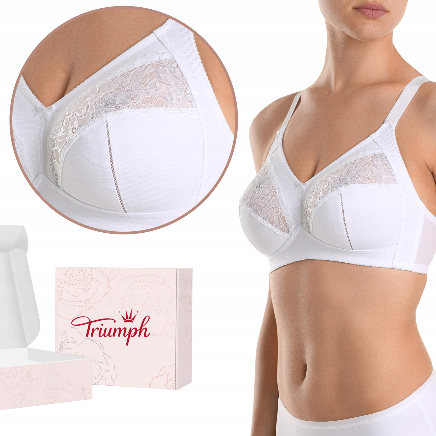 💖Triumph® ✨Διαφανές σουτιέν χωρίς ενίσχυση για μεγάλο στήθος