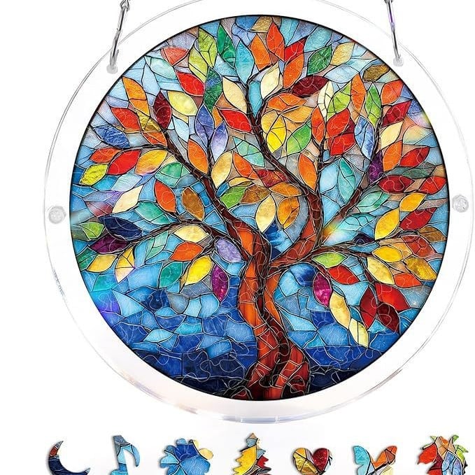 🔥☀️🛍️Ακρυλικό παζλ Suncatcher 80 τεμαχίων