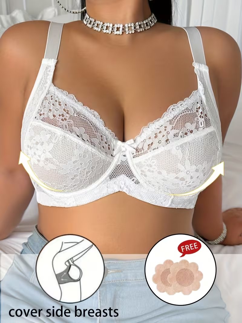 👙TRIAUMPH – [4 τεμ.]🔥50% Σουτιέν Plus Size με Δαντέλα και Μπανέλα