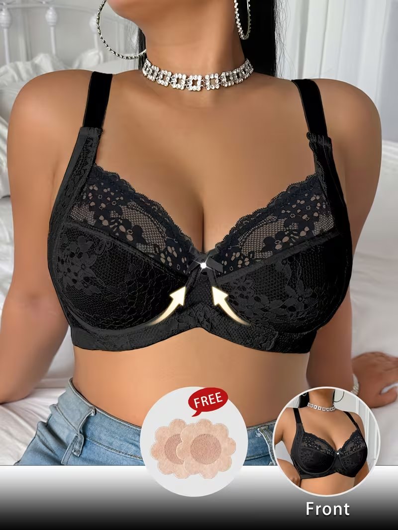 👙TRIAUMPH – [4 τεμ.]🔥50% Σουτιέν Plus Size με Δαντέλα και Μπανέλα