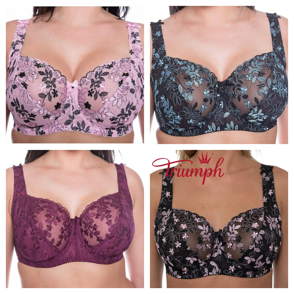 Triumph - 4 τεμάχια 🔥Σουτιέν Triumph από δαντέλα 2025