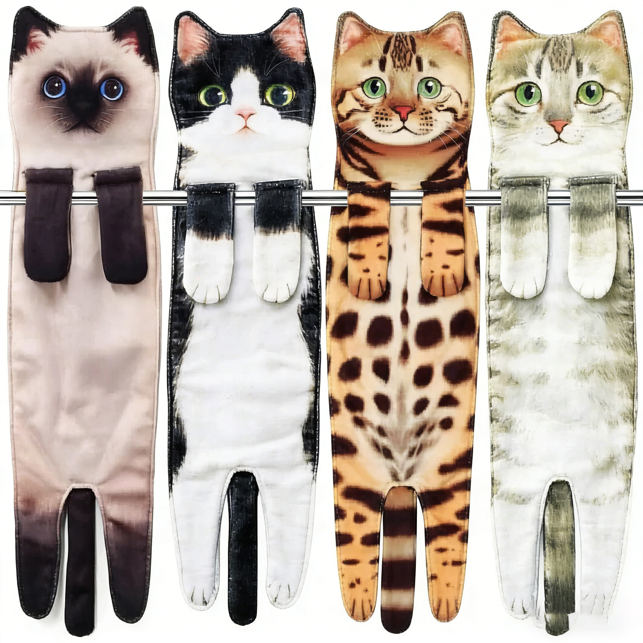 🎁OSTATNI DZIEŃ WYPRZEDAŻY! 50% ZNIŻKI!✨😺Uroczy ręcznik do rąk z motywem kota🐾
