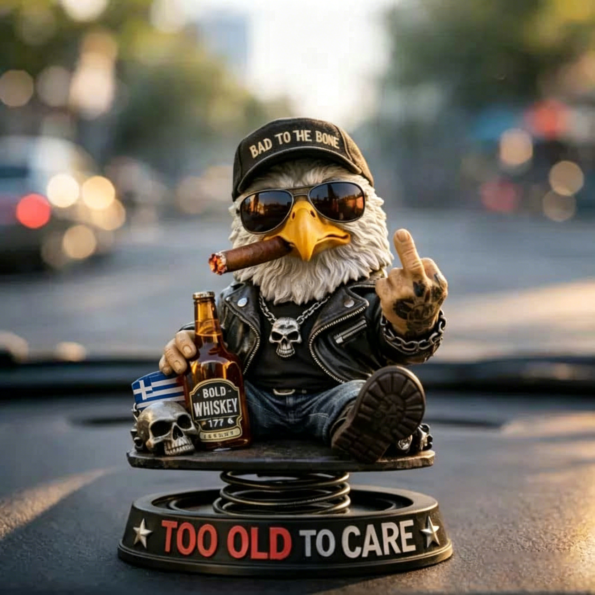⏰Hot Sale: Save 49%-Too Old To Care Dashhoard Bobblehead