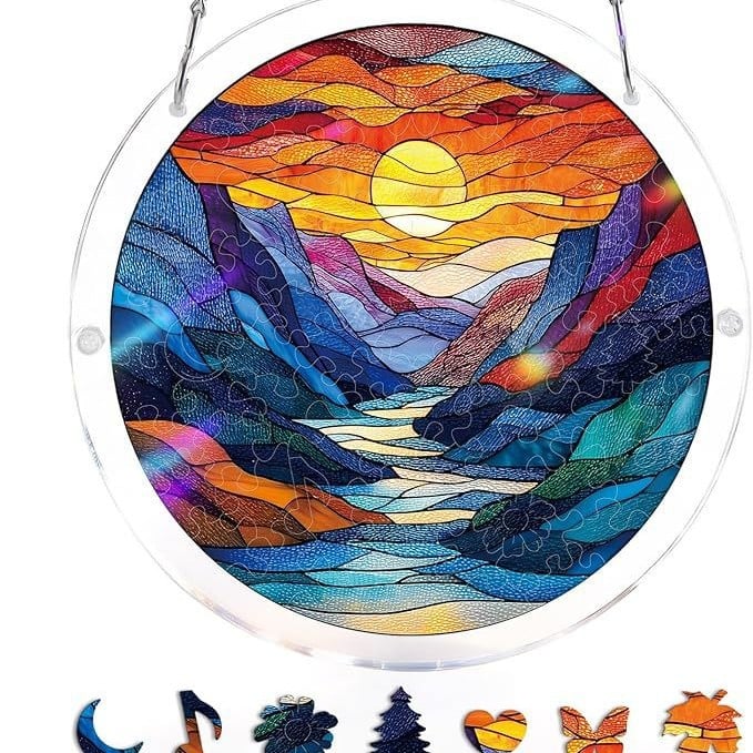 🔥☀️🛍️Ακρυλικό παζλ Suncatcher 80 τεμαχίων