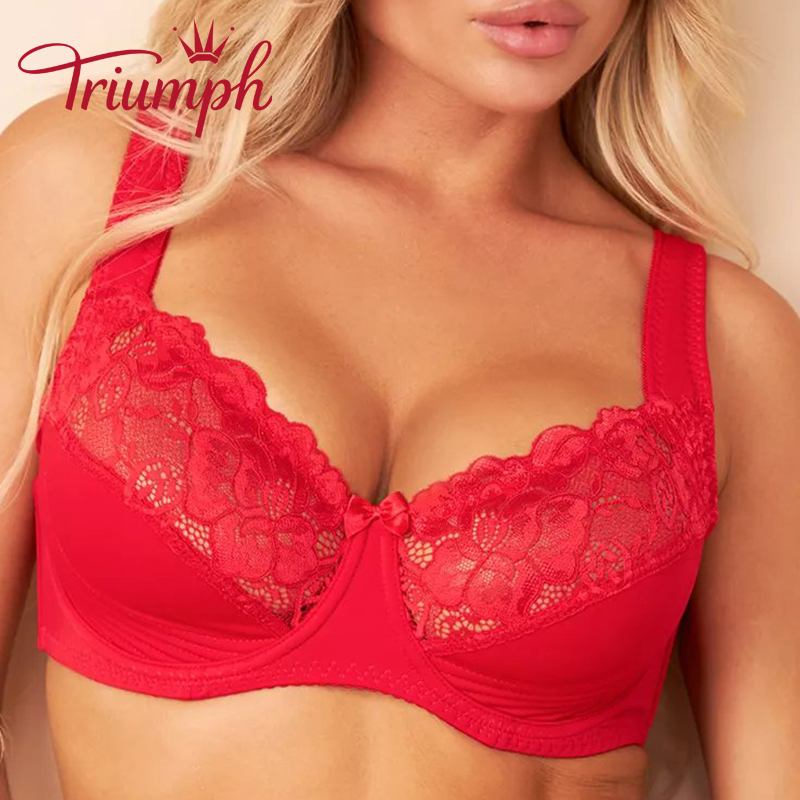 💖Triumph 4 στοιχεία® ✨Σουτιέν με μπανέλα και δαντέλα για μεγάλο στήθος 2
