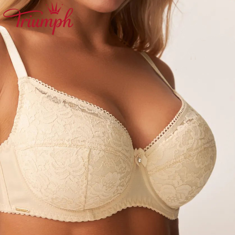 💖Triumph 4 στοιχεία® ✨Σουτιέν με μπανέλα και δαντέλα για μεγάλο στήθος 3