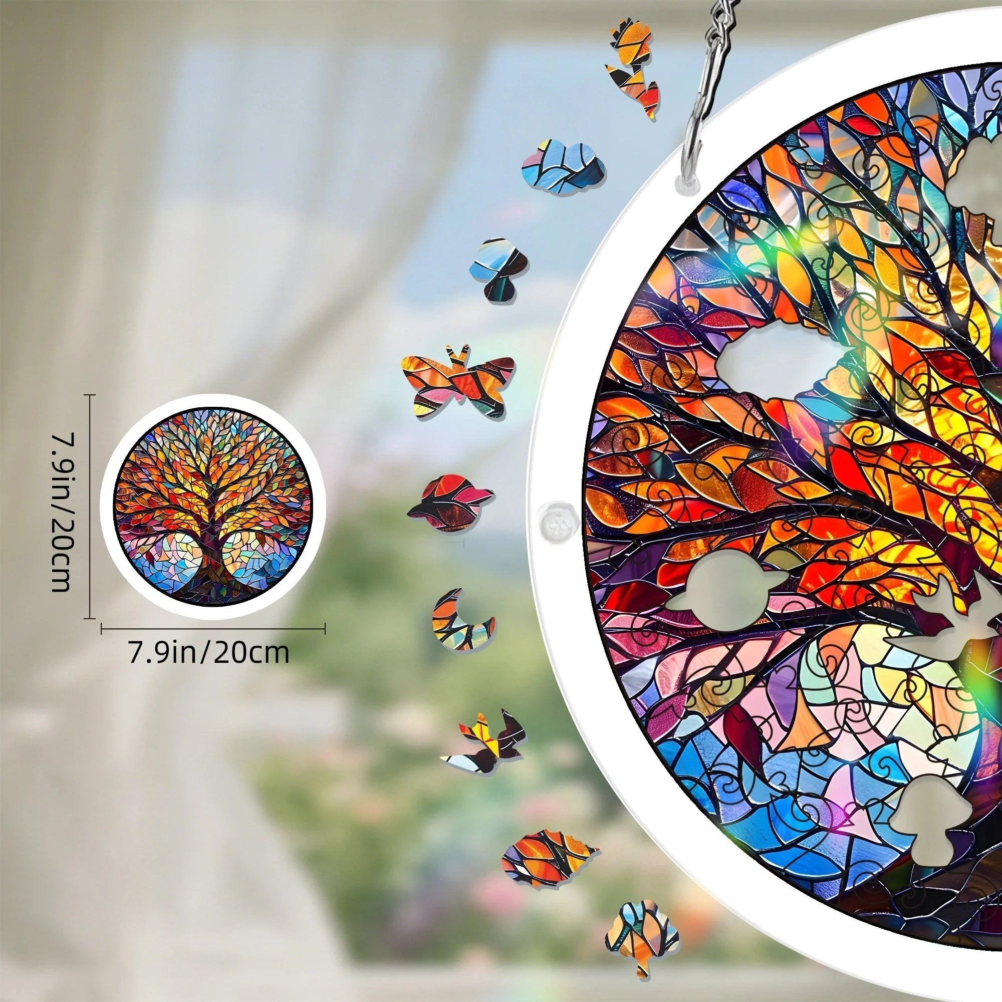 🔥☀️🛍️Ακρυλικό παζλ Suncatcher 80 τεμαχίων