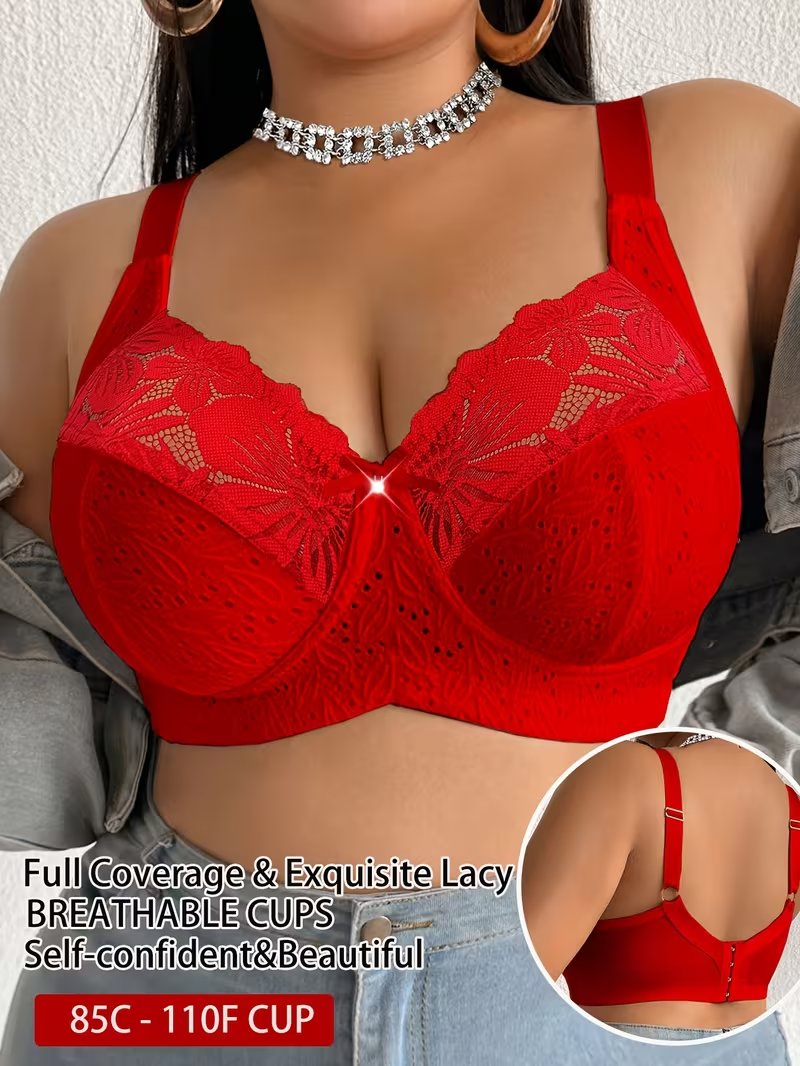 Triumph - 4 τεμάχια(75-120) 🔥Γυναικείο σουτιέν plus size με δαντέλα