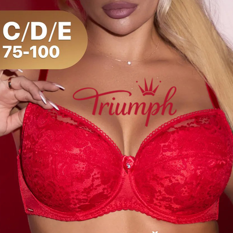 💖Triumph 4 στοιχεία® ✨Σουτιέν με μπανέλα και δαντέλα για μεγάλο στήθος 3