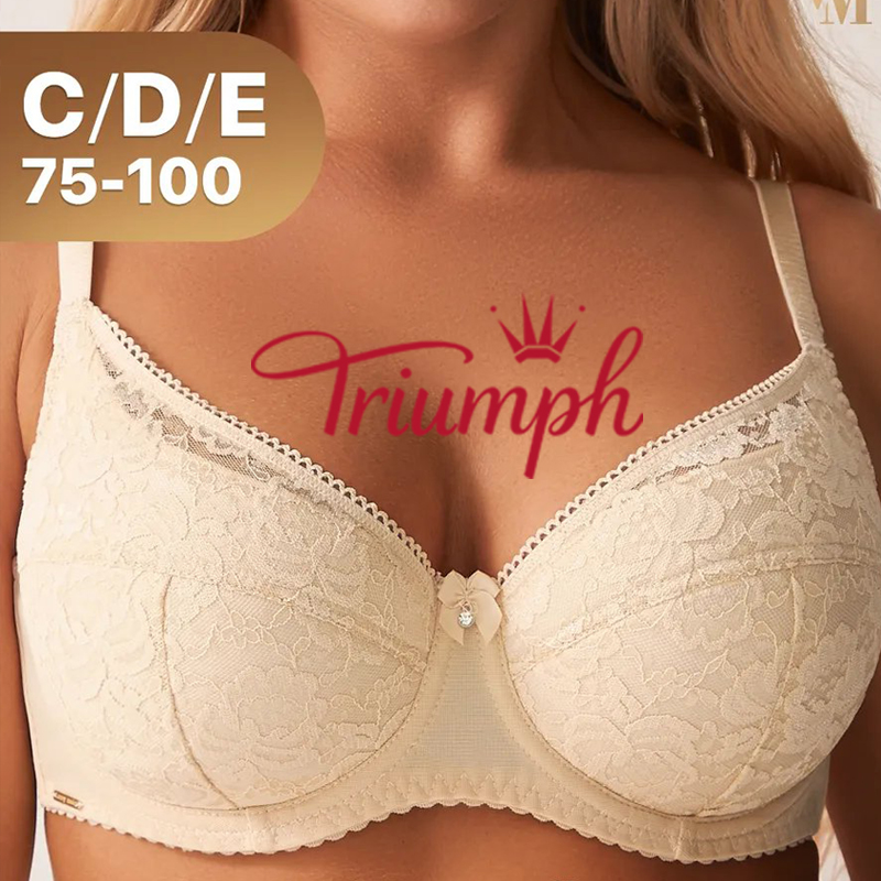 💖Triumph 4 στοιχεία® ✨Σουτιέν με μπανέλα και δαντέλα για μεγάλο στήθος 3