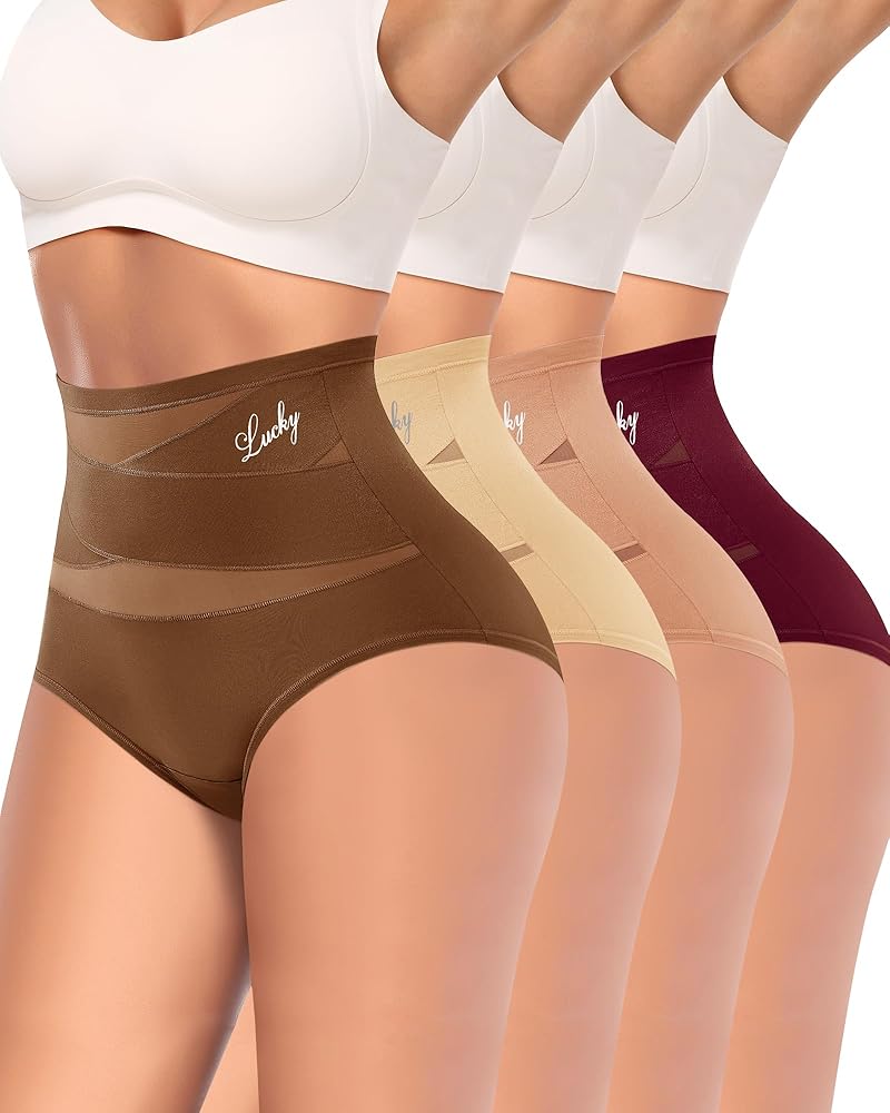 Triumph – Σετ των 5 (S-5XL) 💝Γυναικεία ψηλόμεσα εσώρουχα, πλήρους κάλυψης, πακέτο 4/5