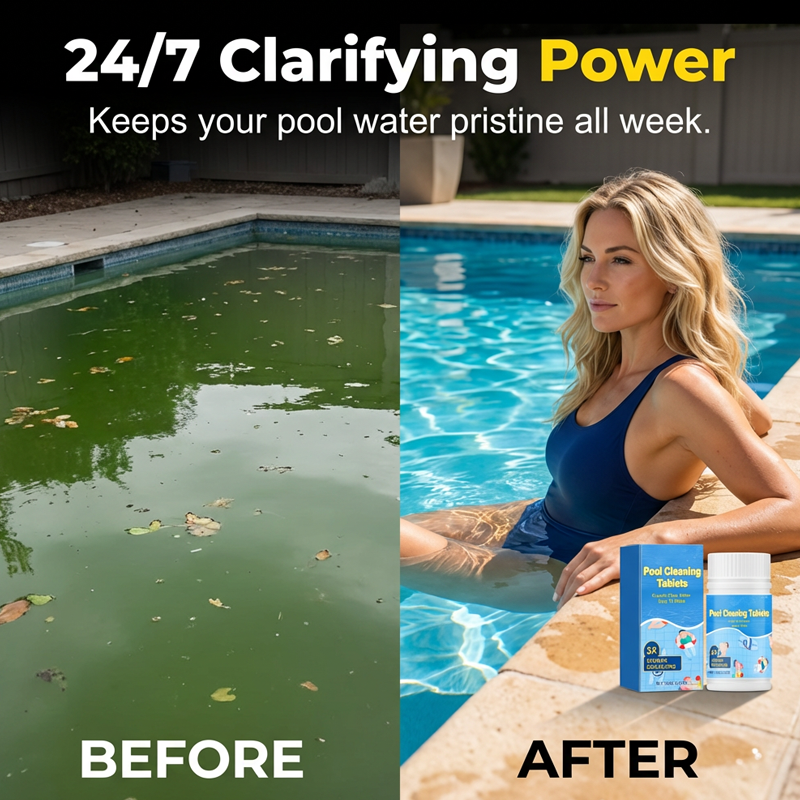 Ταμπλέτες καθαρισμού πισίνας για κρυστάλλινο νερό